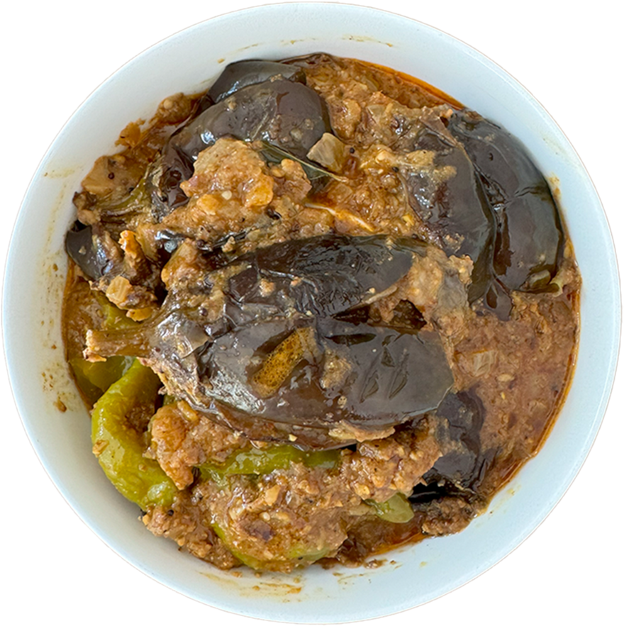 Bhagara Baingan — homemade Indian dish from The Curry Creations, New Jersey