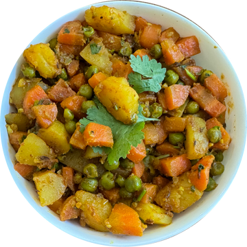 Gajar Matar Aloo – included in the 4 meal plan from The Curry Creations