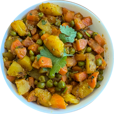 Gajar Matar Aloo