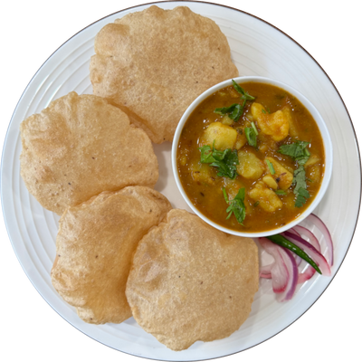 Aloo Poori (Bhandare wale)