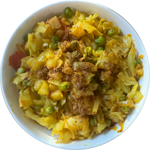 Cabbage Aloo Matar